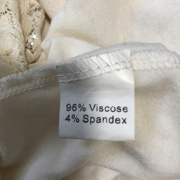 It's Rite cream T with lace and sequined top - Picture 3 of 5